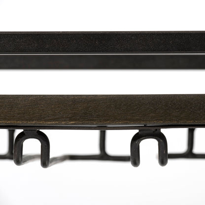 Chriselle Black Metal And Glass Two Tier Bar Cart