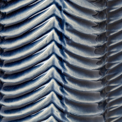 Bashir I Small Dark Navy Gloss Ceramic Vase