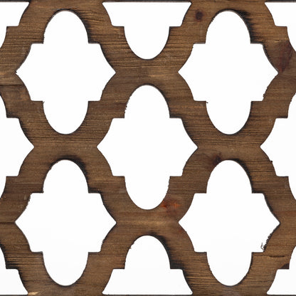 Stotonic 35L x 16W Brown Wood W Glass Top Rectangular Serving Tray