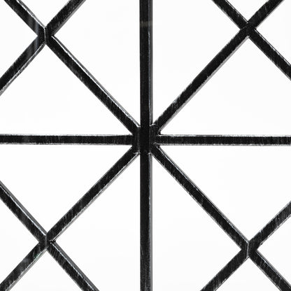 Ellingson 28L x 13W Black Rectangular Metal Glass Wood Bottom Tray