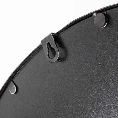 Piers (Set of 2) Black Metal Mirrored Round Trays