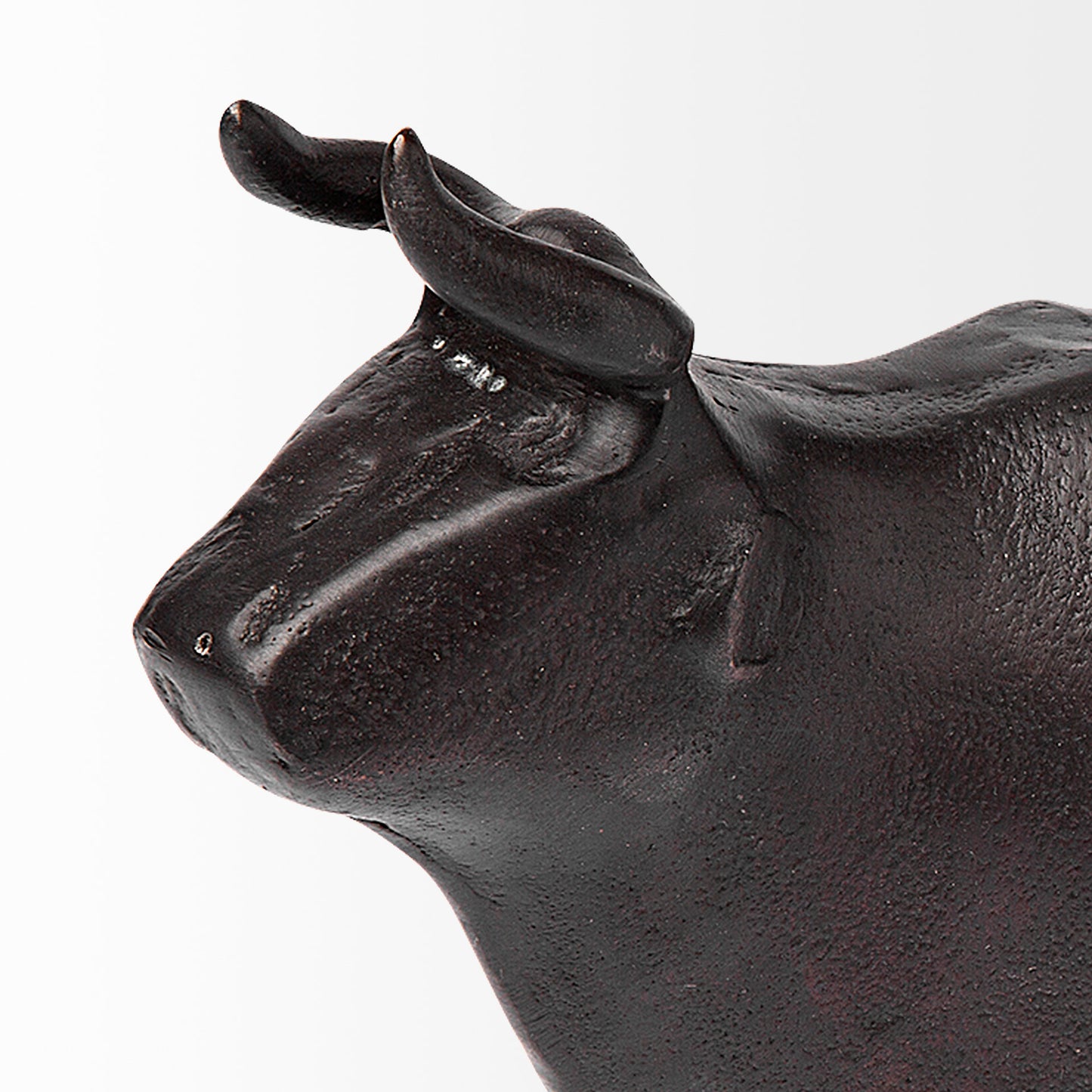 Taurus II 9L x 4W Black Cast Aluminum Bull Decorative Object