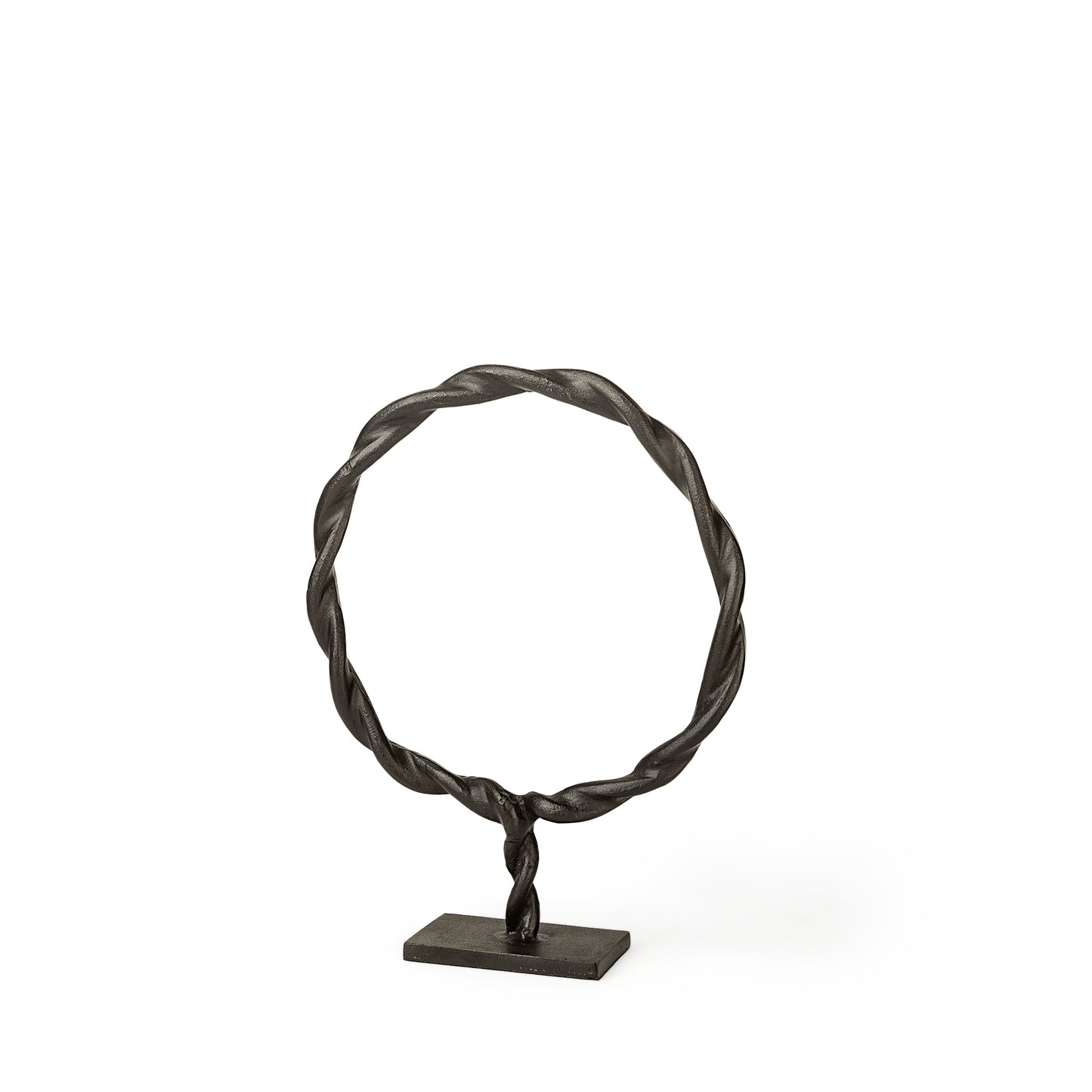 Rizwan (Small) Black Aluminum Braided Circular Object