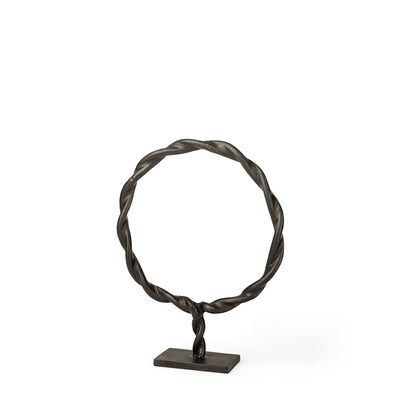 Rizwan (Small) Black Aluminum Braided Circular Object