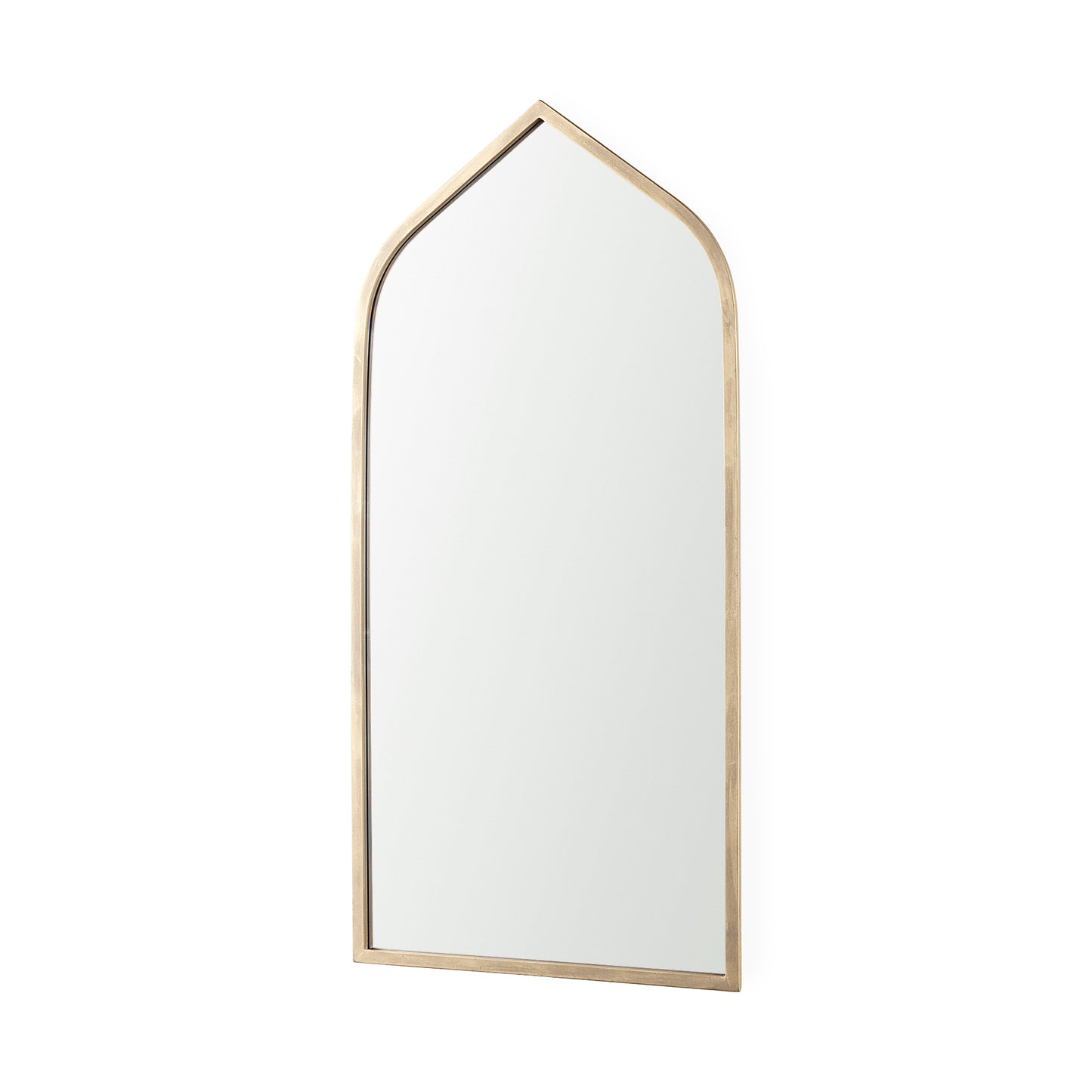 Giovanna 23.6L x 1.2W x 48.8H Gold Metal Frame Ogee Arch Vanity Mirror