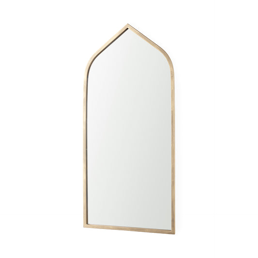 Giovanna 23.6L x 1.2W x 48.8H Gold Metal Frame Ogee Arch Vanity Mirror