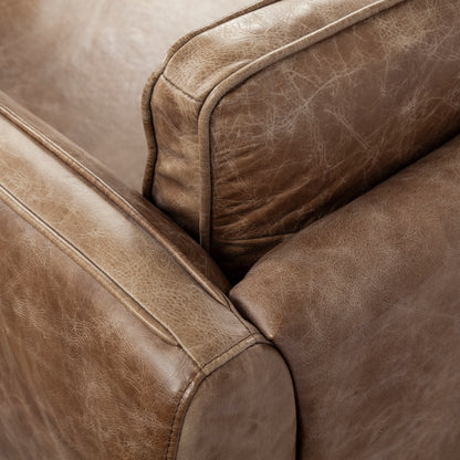 Cobain I 84" Brown Leather Two Seater Sofa