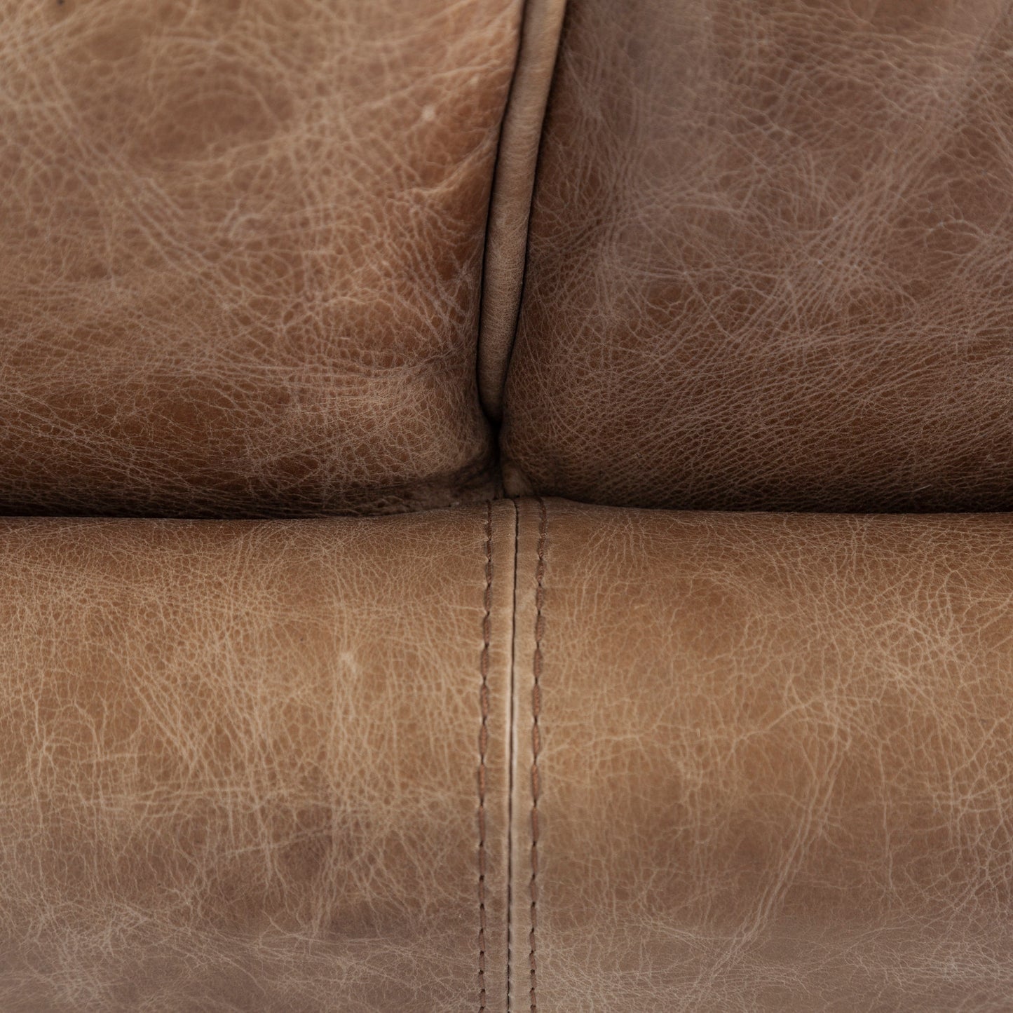 Cobain I 84" Brown Leather Two Seater Sofa