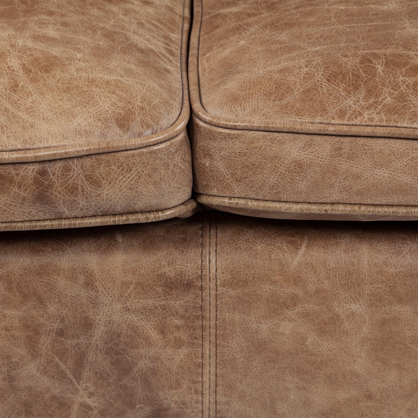 Cobain I 84" Brown Leather Two Seater Sofa