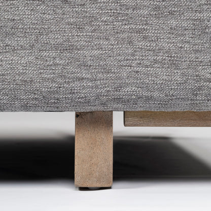 Roy II Castlerock Gray Upholstered and Brown Wood Frame Arm Chair