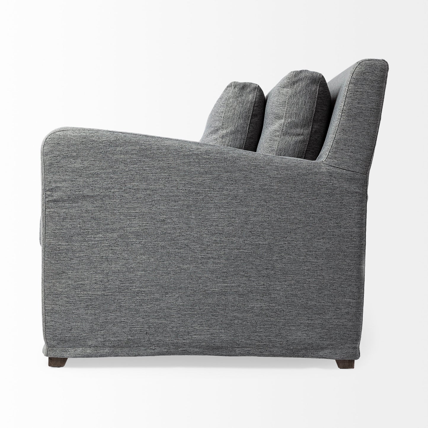Denly II 92" Casterock Gray Slipcover Three Seater Sofa