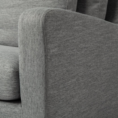 Denly II 92" Casterock Gray Slipcover Three Seater Sofa