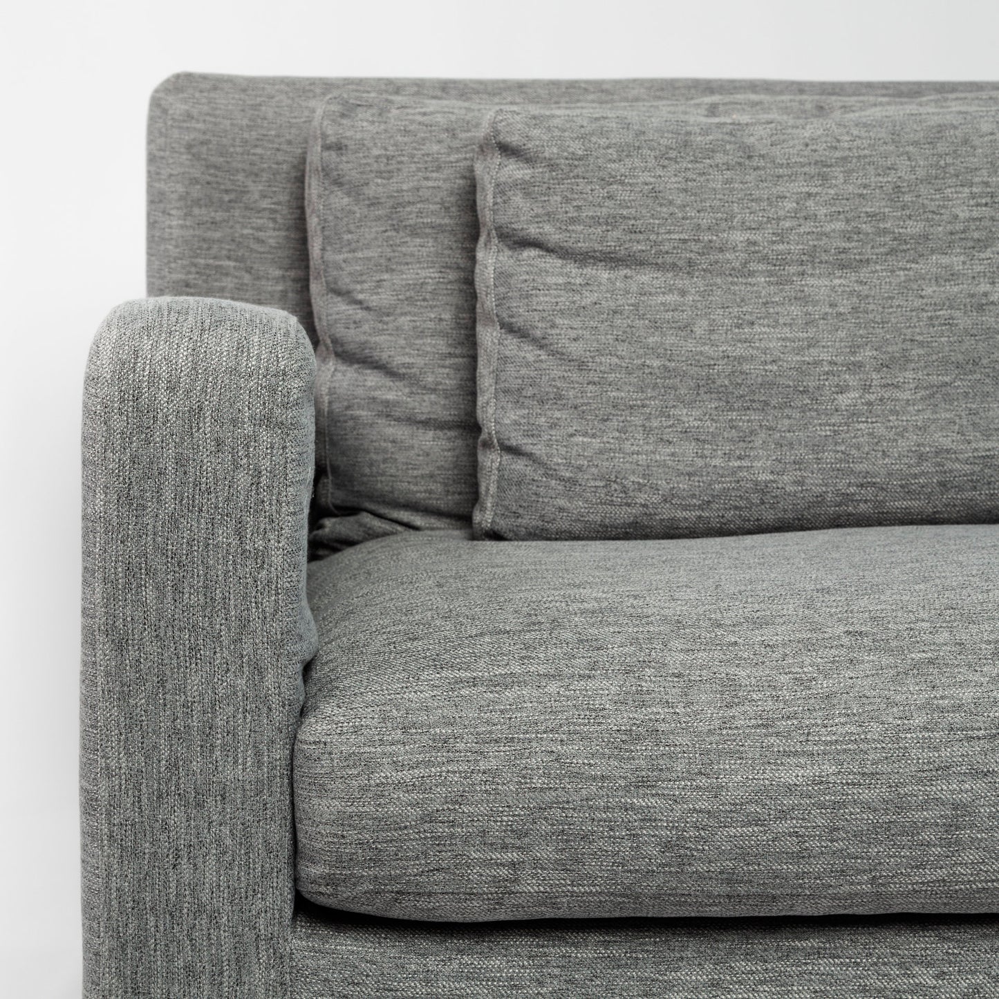 Denly II 92" Casterock Gray Slipcover Three Seater Sofa