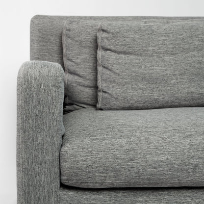 Denly II 92" Casterock Gray Slipcover Three Seater Sofa
