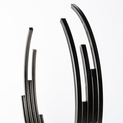 Taj (Large) 21L x 3W Black Broken Halo Decorative Object