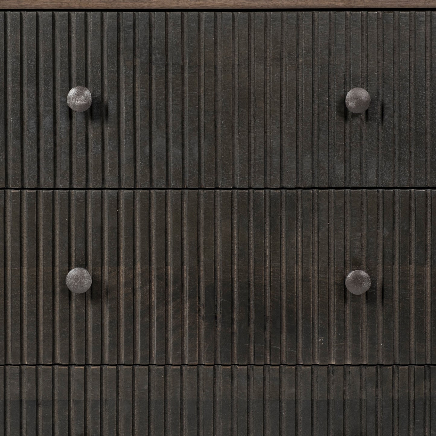 Grace 70Wx18.5Lx31.25H Two-Tone Brown Solid Wood 6 Drawer Sideboard