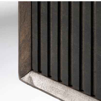 Grace 70Wx18.5Lx31.25H Two-Tone Brown Solid Wood 6 Drawer Sideboard