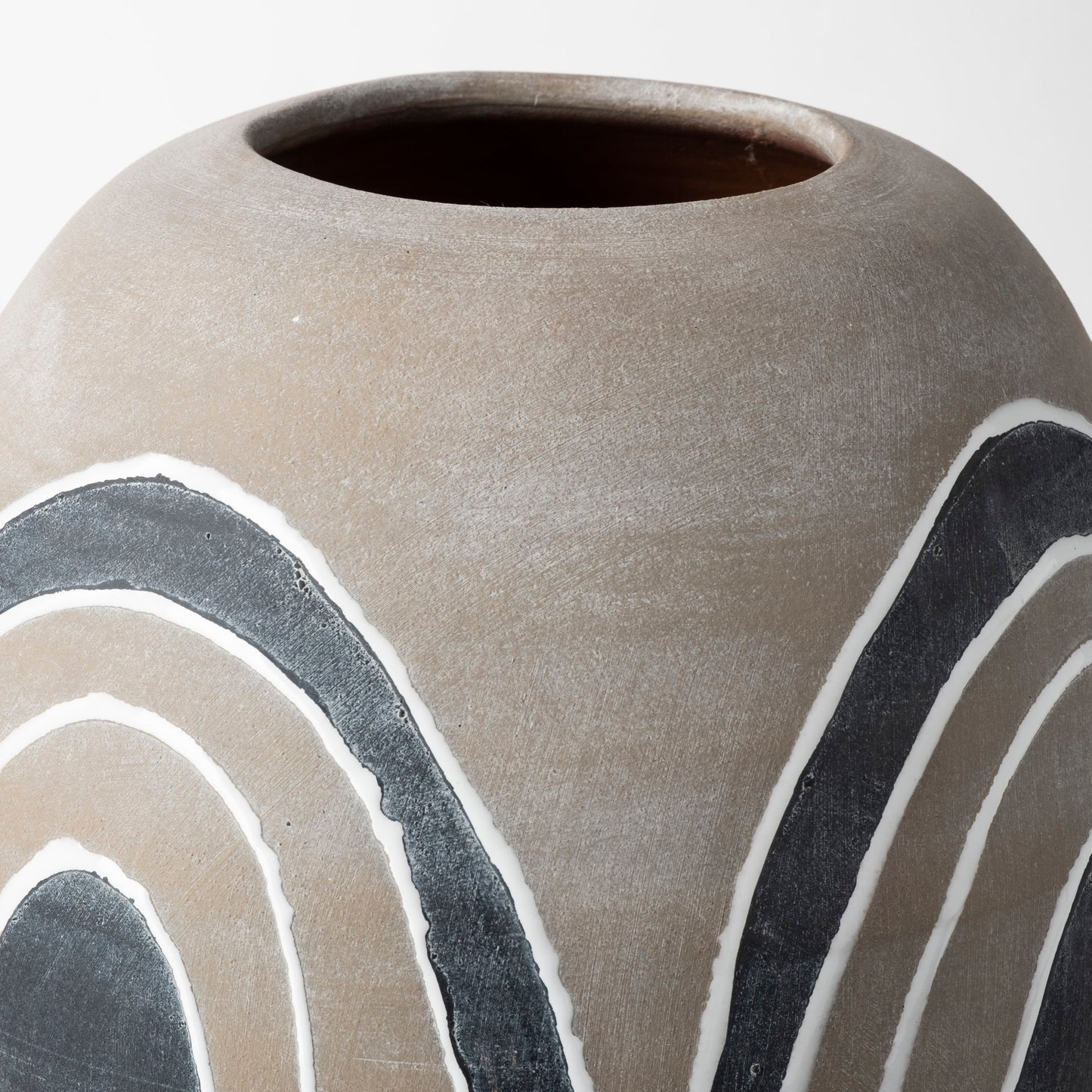Cove Small Brown/White Ceramic Vase