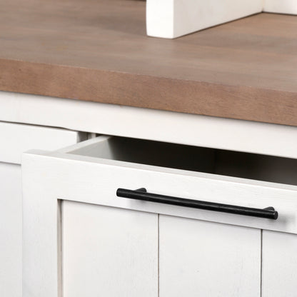 Fairview IV 61L x 17W White And Brown Wood With Storage Hall Tree