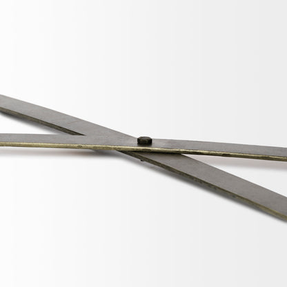 Excelsior II 68.1" H Light Brown Wood Gold Iron Base Storage Cabinet