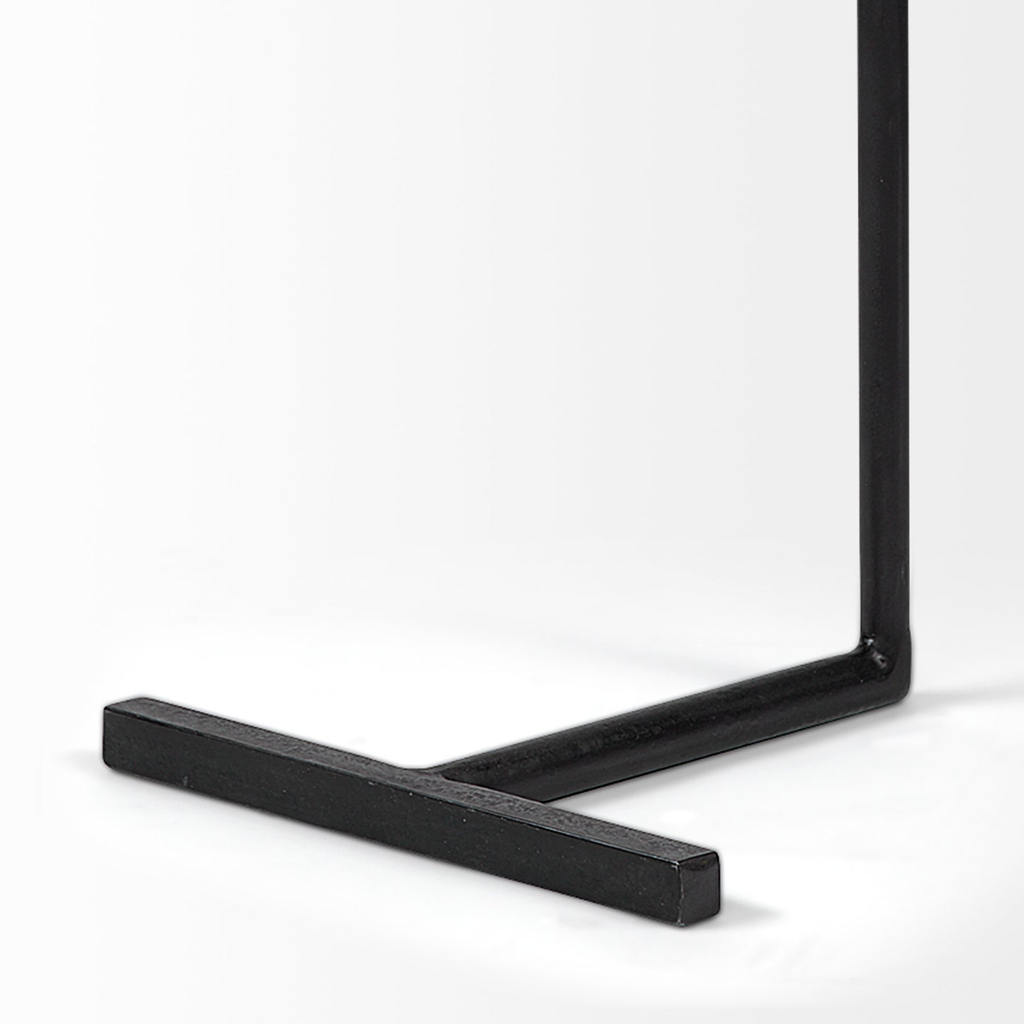 Ballatine 15L x 15W x 27H Brown Wood Round Top w/ Black Metal Base Accent Table