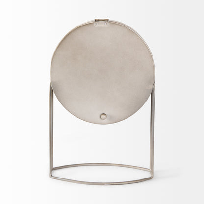 Aurus Matte Gray Metal Table Clock