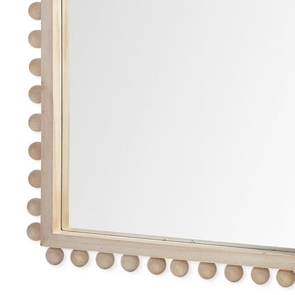 Leeds 23L x 35H Natural Wood Arch Frame Mirror