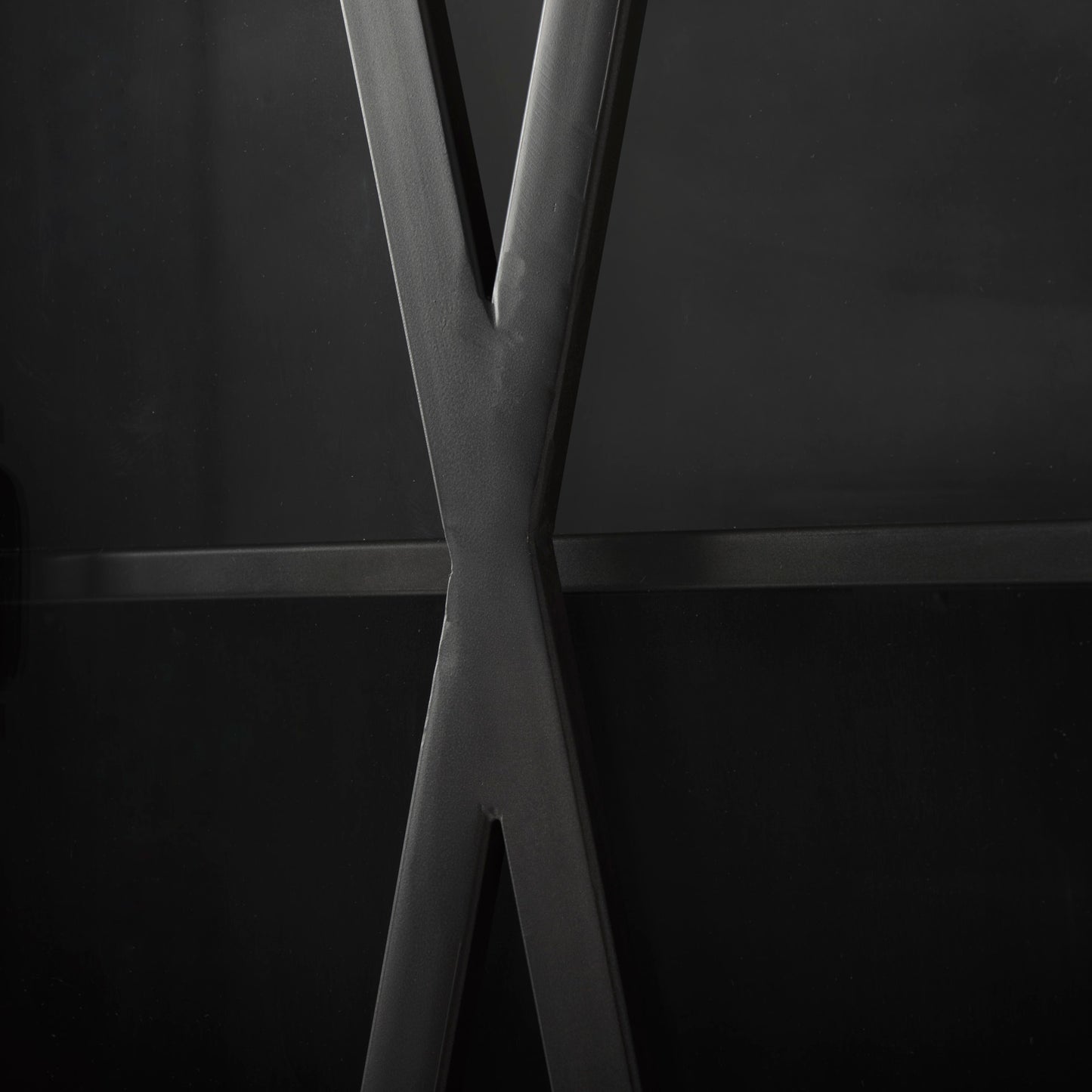 Poppy II 73.8" H Black Metal With Glass Door Display Cabinet