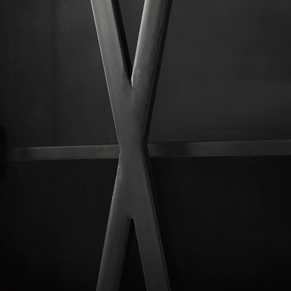 Poppy II 73.8" H Black Metal With Glass Door Display Cabinet