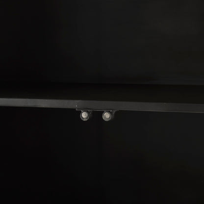 Poppy II 73.8" H Black Metal With Glass Door Display Cabinet