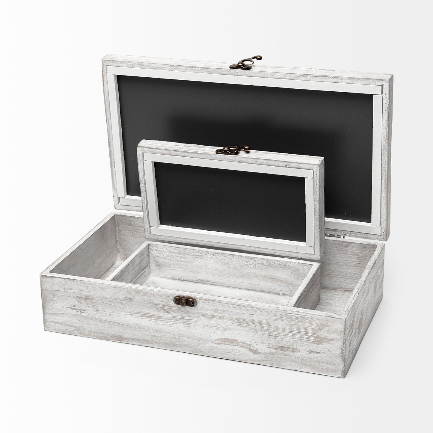 Floribundus (Set of 2) Off-White Decorative Boxes
