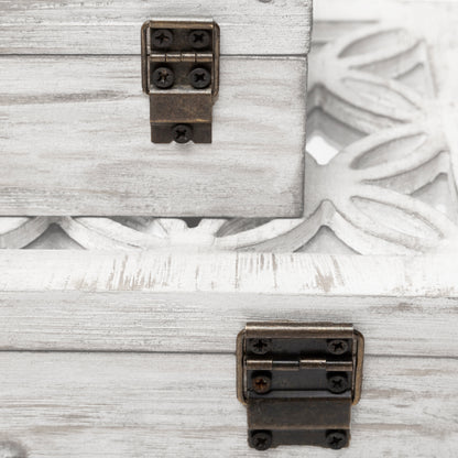 Floribundus (Set of 2) Off-White Decorative Boxes