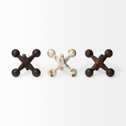 Jax Set of 3 8L x 7W Cast Iron Metal Jacks