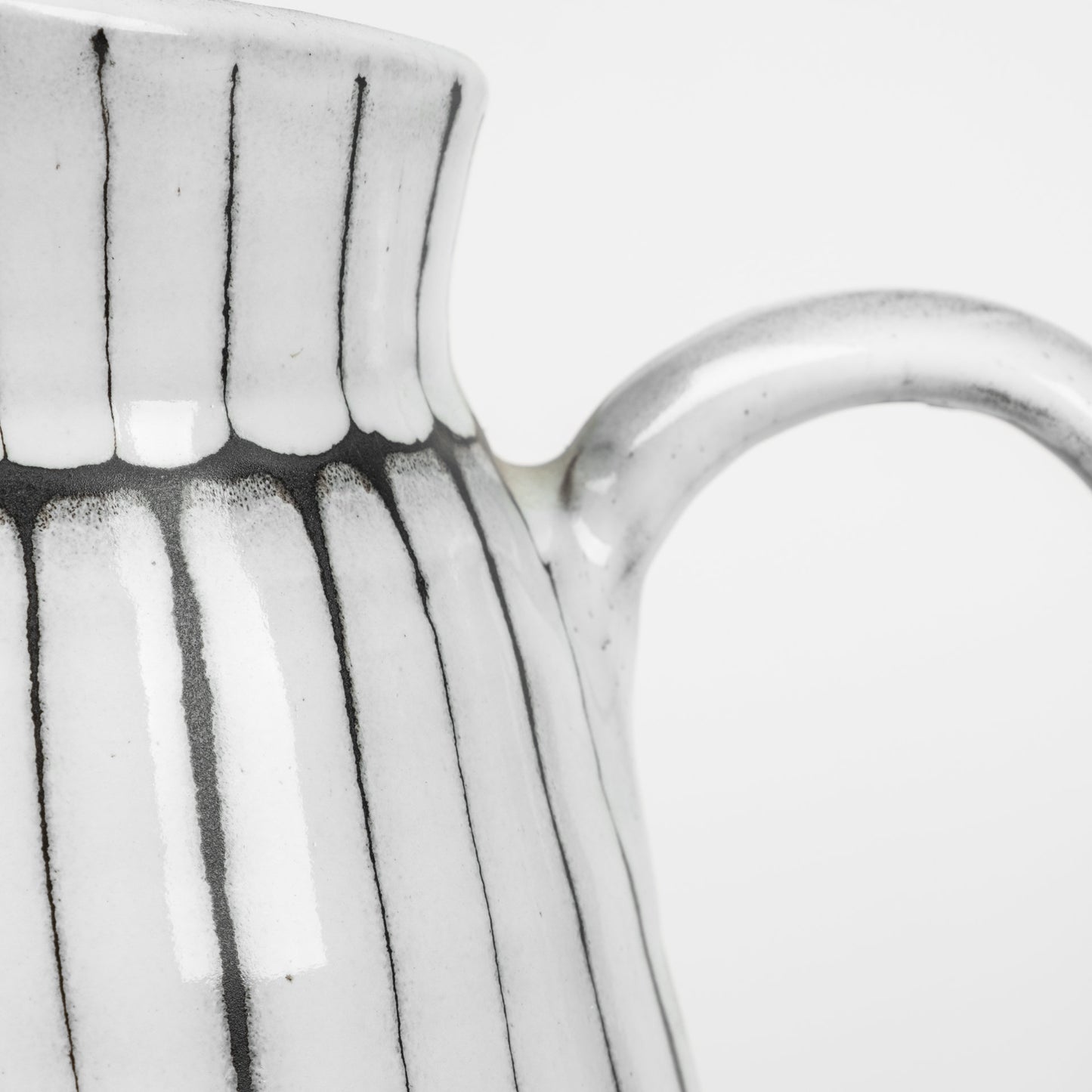 Lome Small White/Black Ceramic Jug