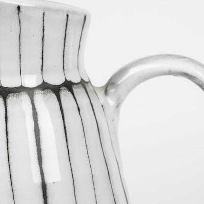 Lome Small White/Black Ceramic Jug
