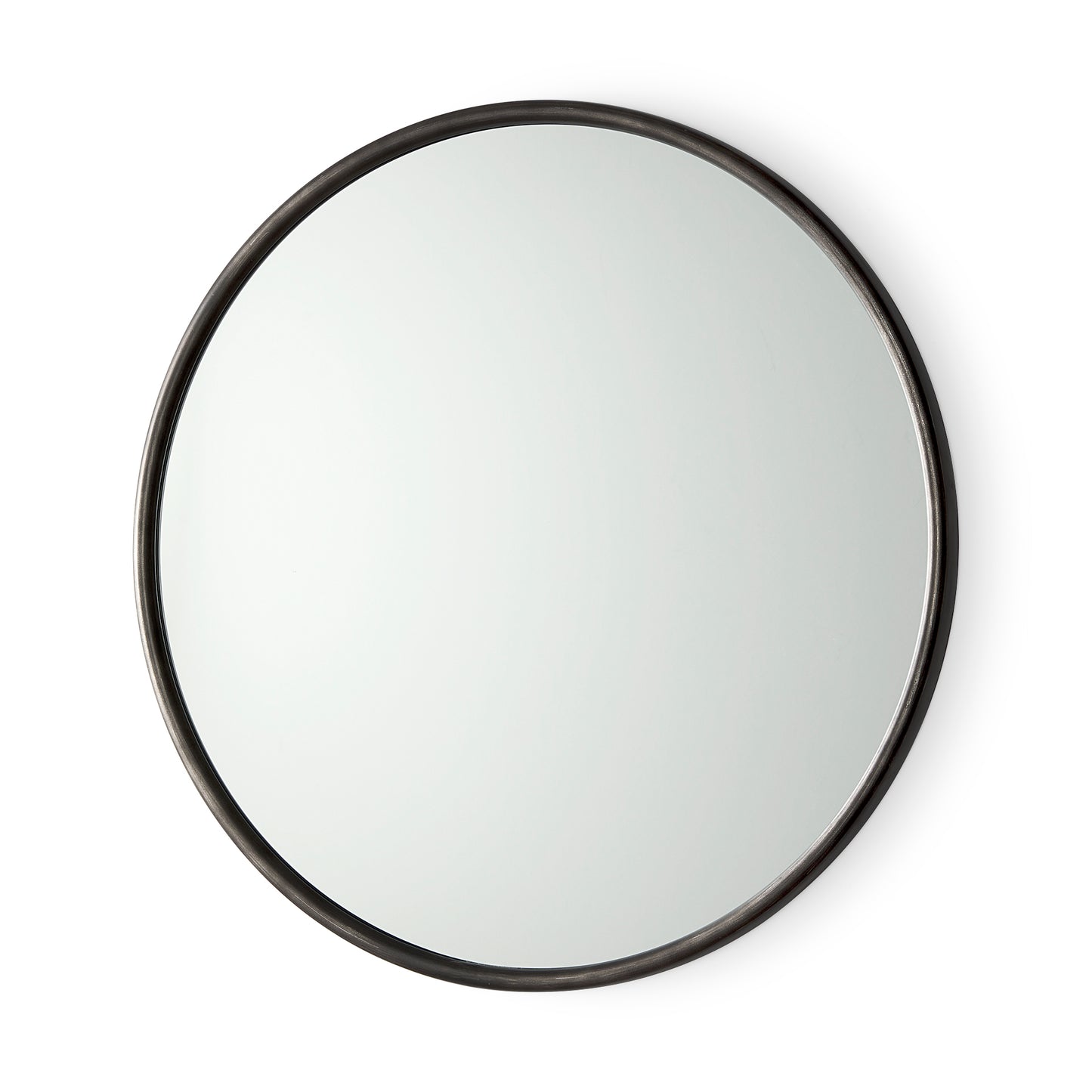 Piper 35.8L x 1.0W x 35.8H Small Black Metal Round Wall Mirror