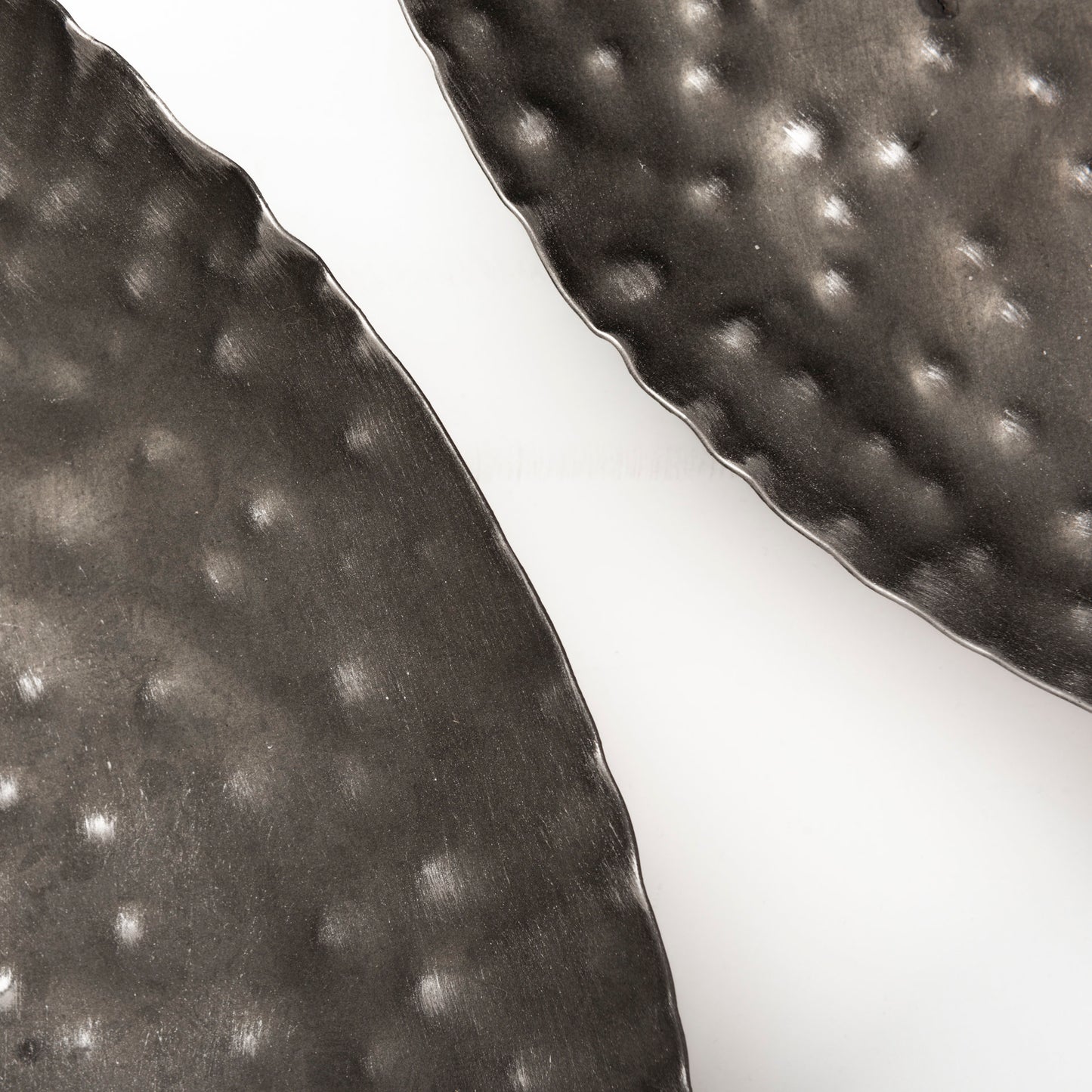 Lanx Set of 3 Decorative Black/Grey Metal Plates