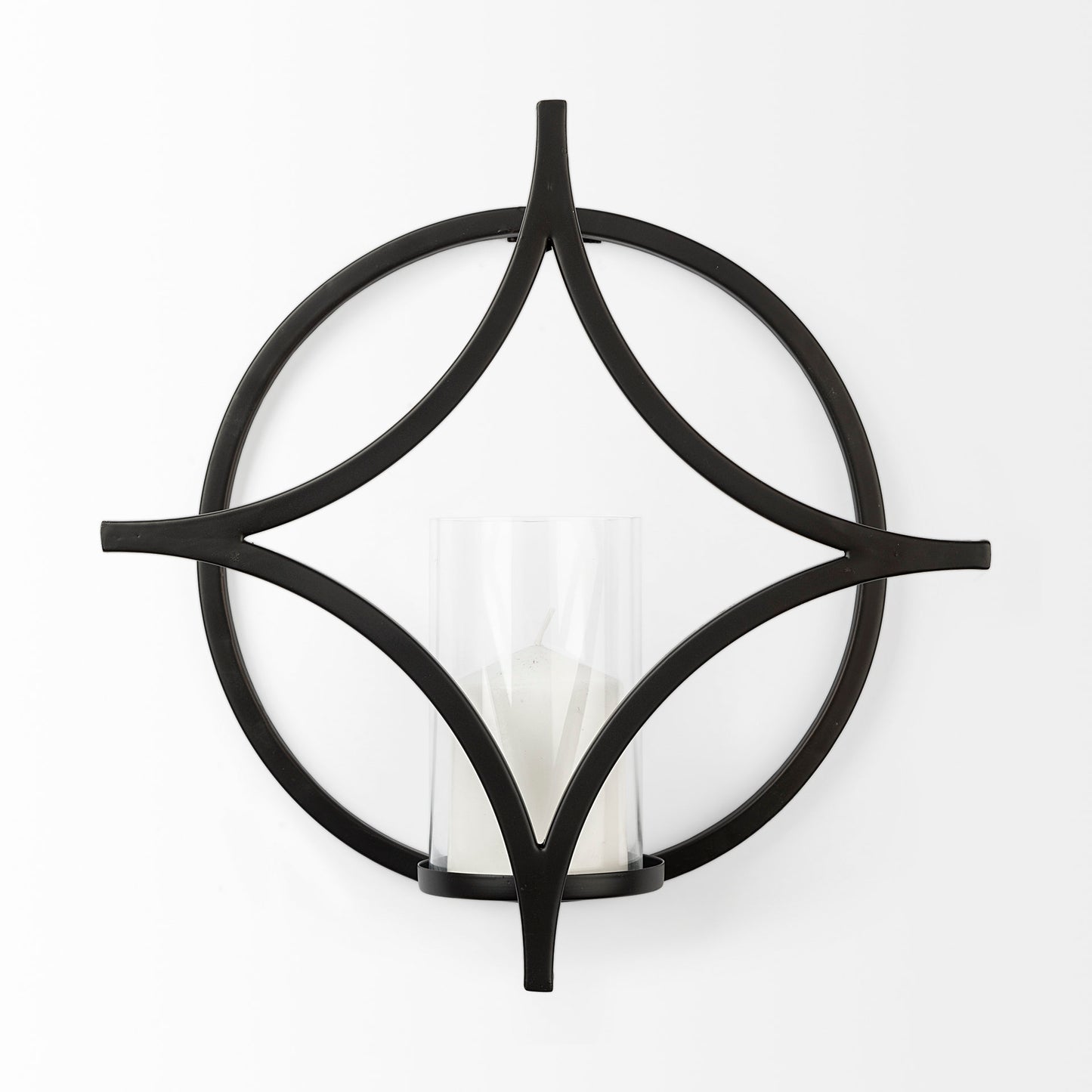 Lyra I Black Wall Candle Holder