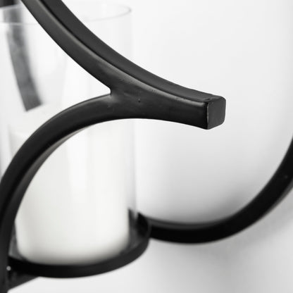 Lyra I Black Wall Candle Holder
