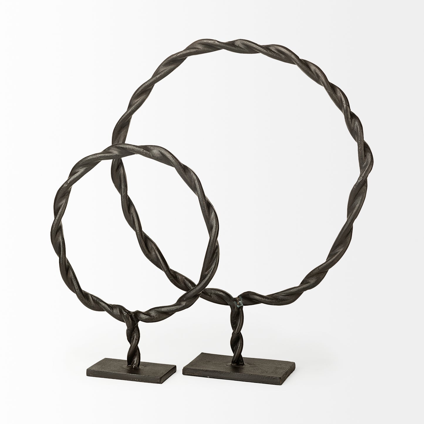 Rizwan (Small) Black Aluminum Braided Circular Object