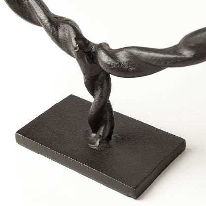 Rizwan (Small) Black Aluminum Braided Circular Object