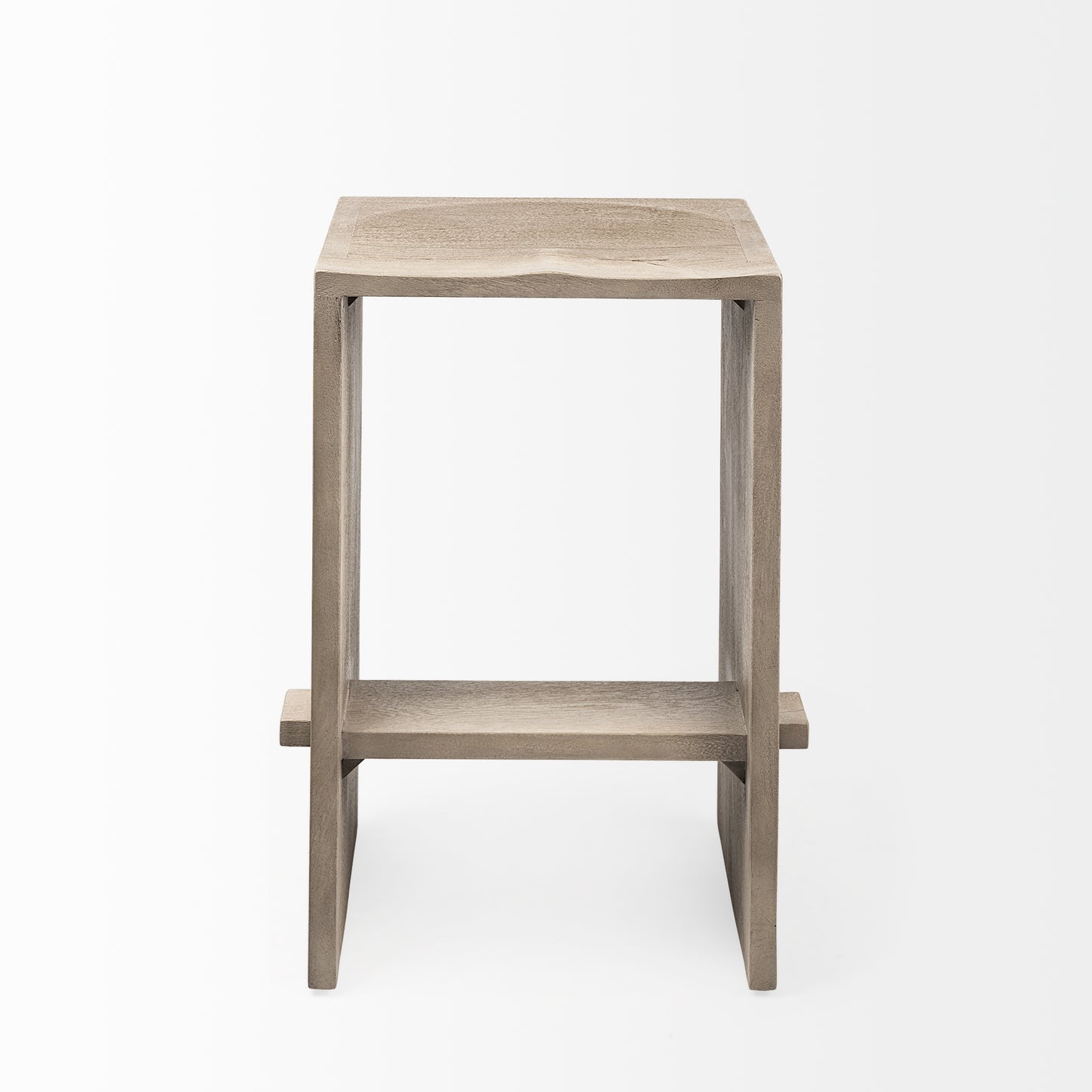 Aida 26" Seat Height Light Gray Wood Counter Stool