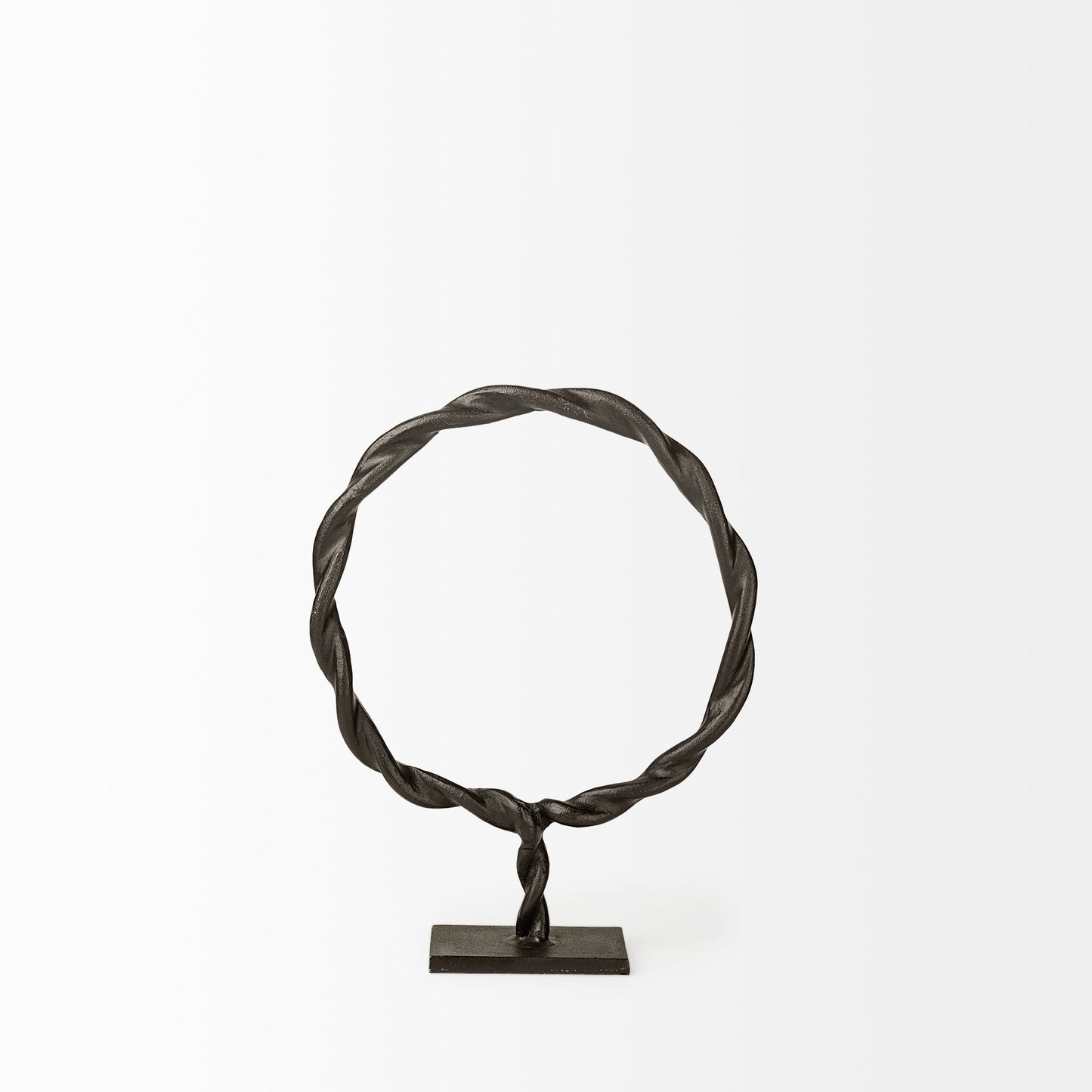 Rizwan (Small) Black Aluminum Braided Circular Object