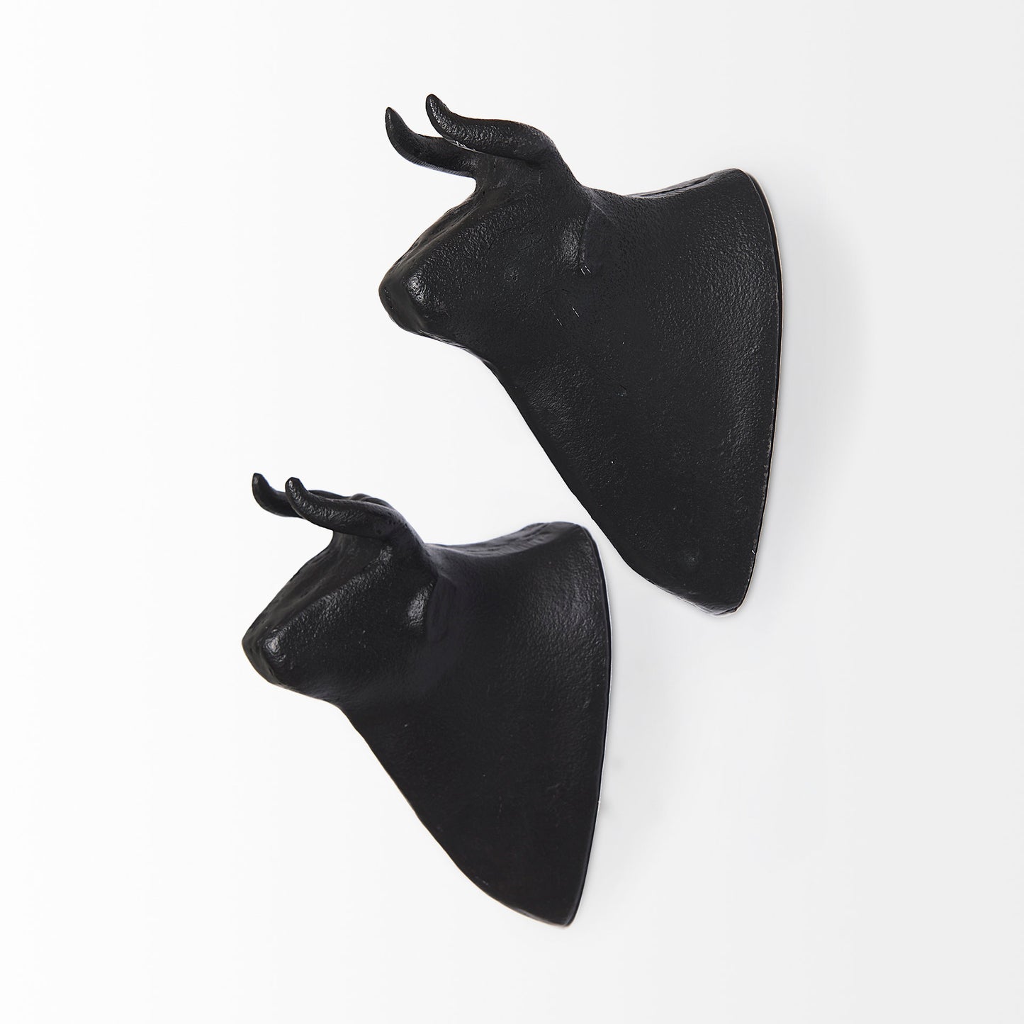 Taurus IV (Set of 2) Black Cast Aluminum Bull Wall Decor