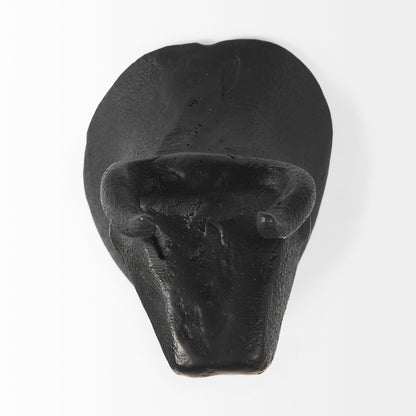 Taurus IV (Set of 2) Black Cast Aluminum Bull Wall Decor