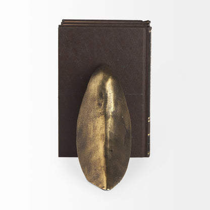 Dover (Set of 2) 15L x 4W Gold Aluminum Dove Bookends