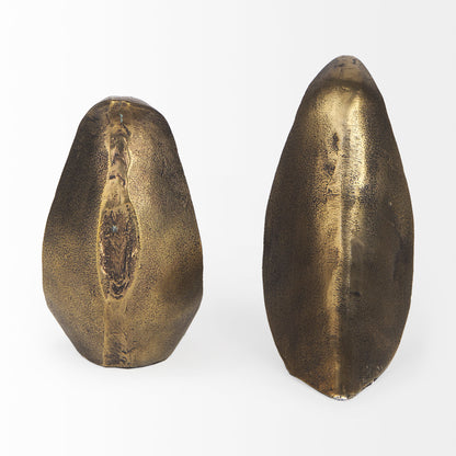 Dover (Set of 2) 15L x 4W Gold Aluminum Dove Bookends