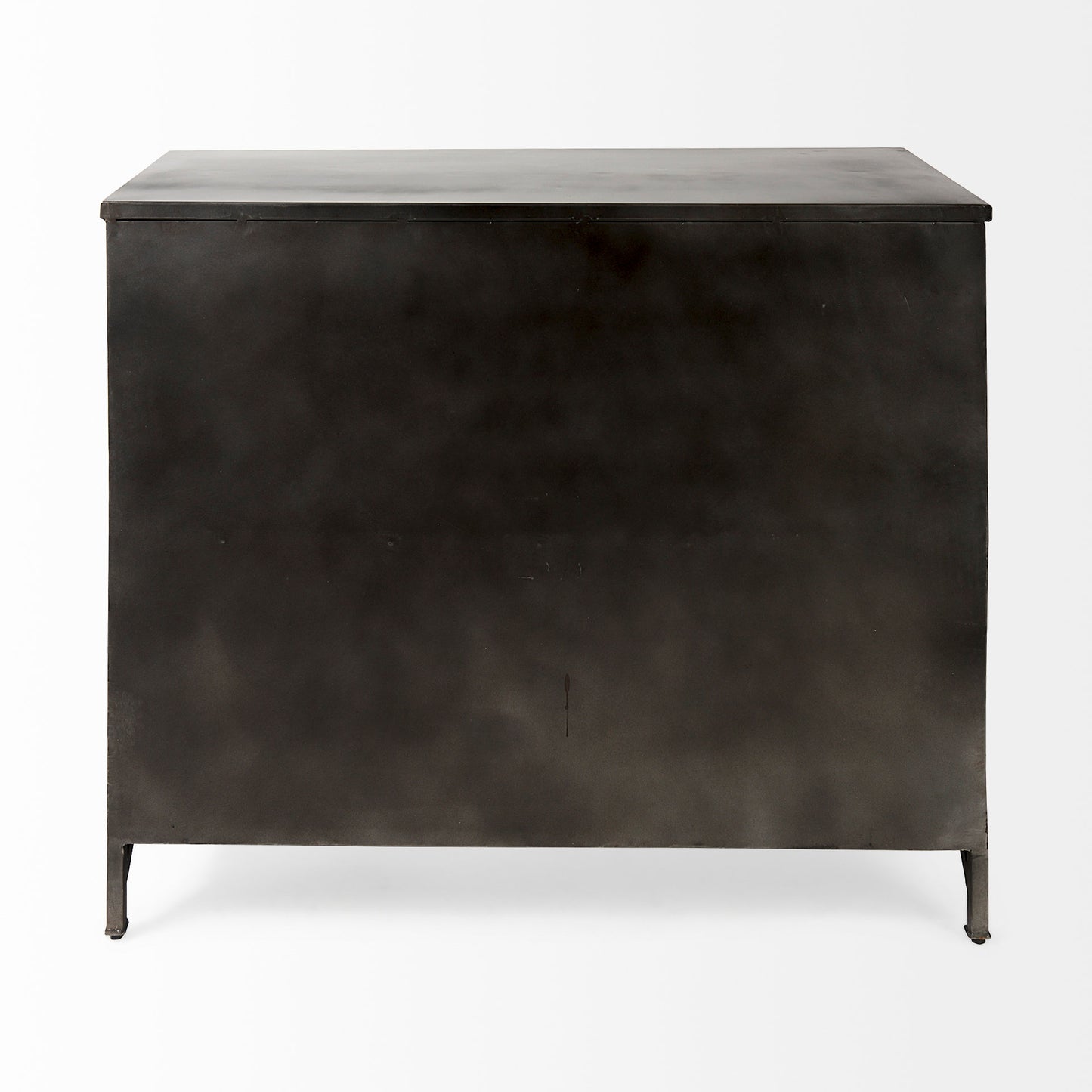 Poppy III 40L x 16W Black Metal With Glass Door Accent Cabinet