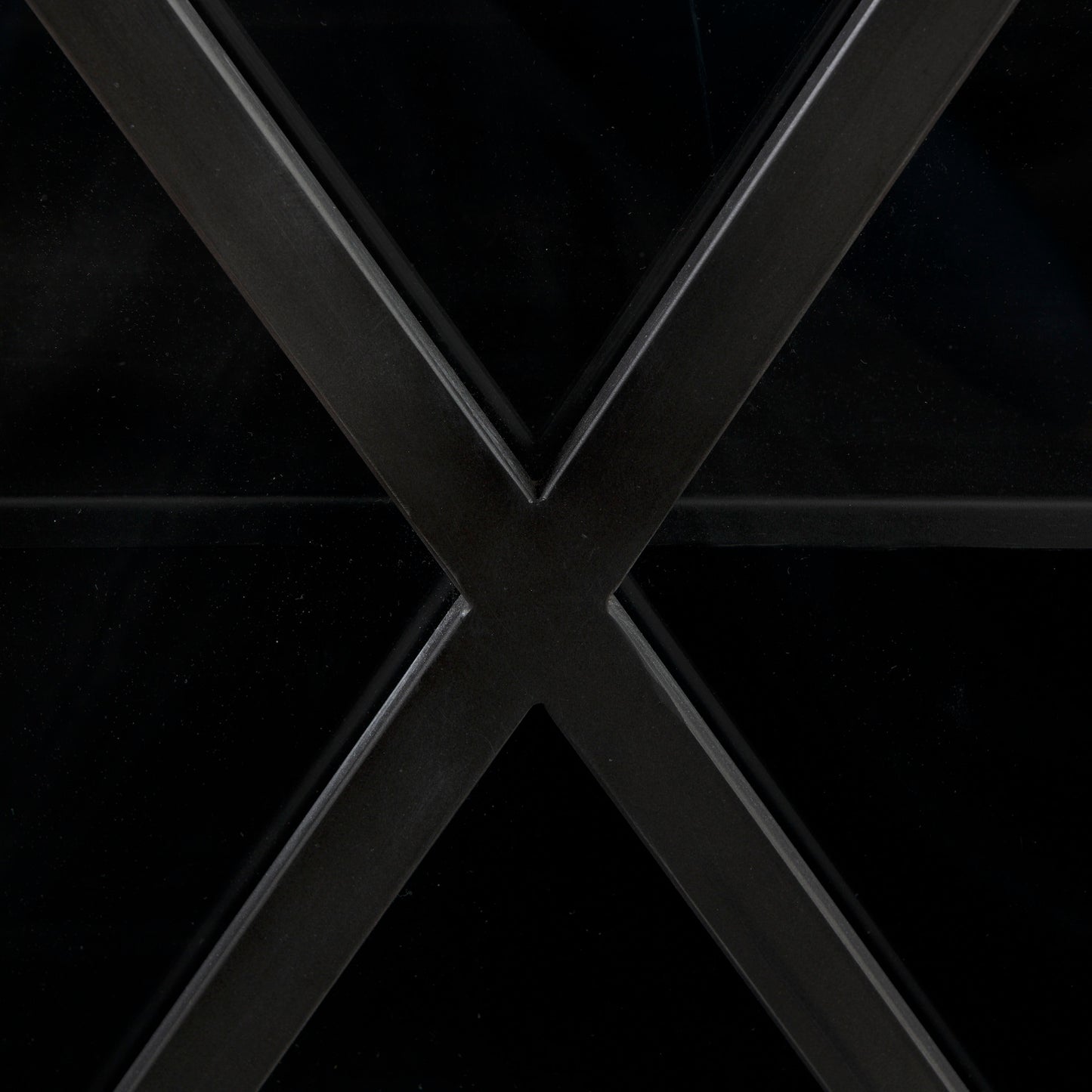 Poppy III 40L x 16W Black Metal With Glass Door Accent Cabinet