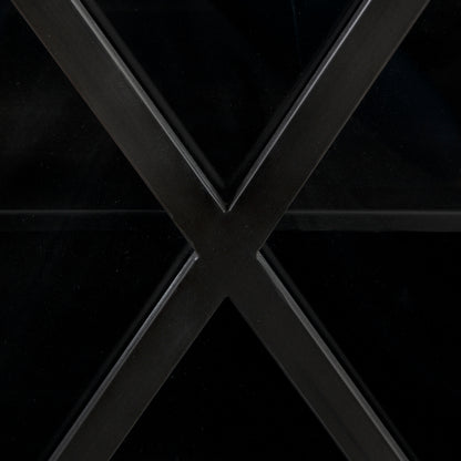 Poppy III 40L x 16W Black Metal With Glass Door Accent Cabinet